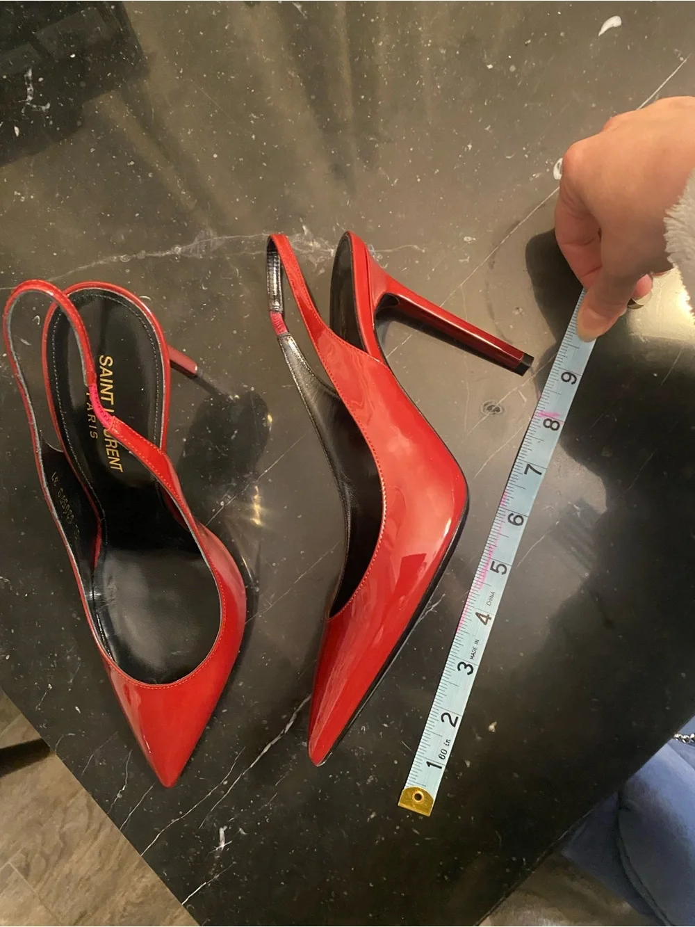 RED YSL HEEL- like new - Picture 14 of 16